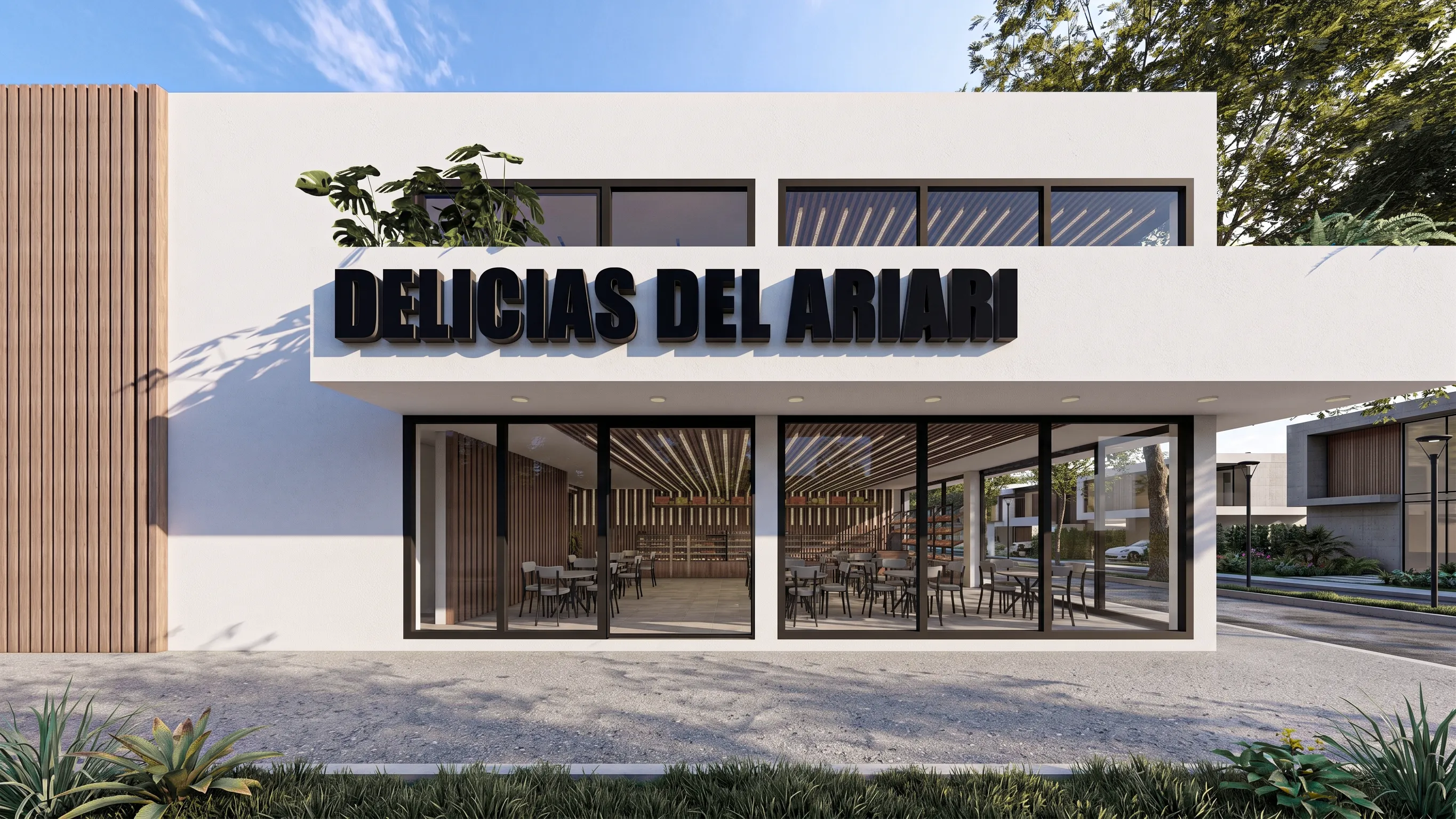 Fachada de la panadería Delicias del Ariari en Granada, Meta